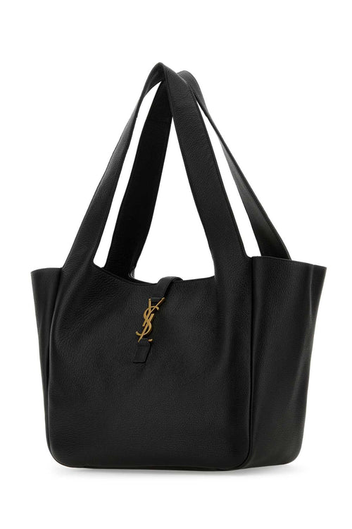 Saint Laurent ladies Black Leather Le 5 Ã  7 Bea Shopping Bag handbag Purse tote YSL