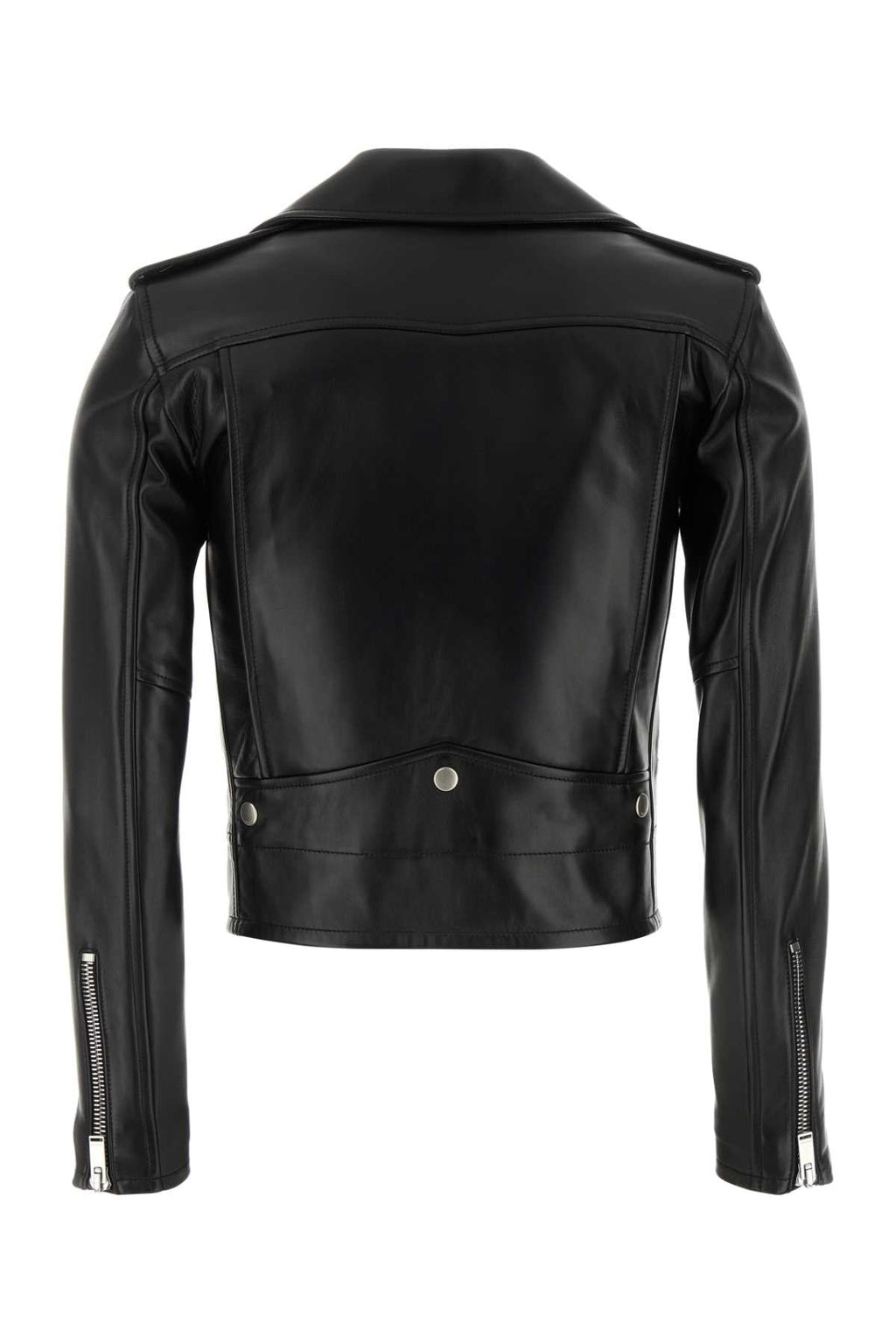 Yves Saint Laurent ladies Black Nappa Leather Jacket moto lamb YSL
