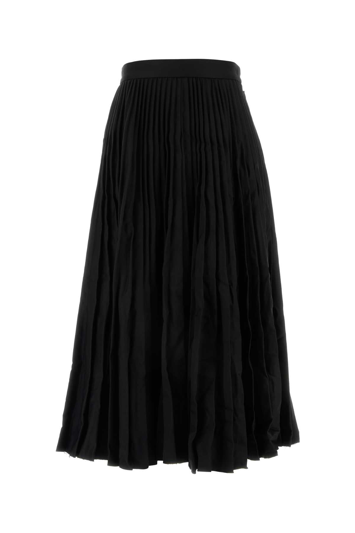 Balenciaga ladies Black Wool Skirt full longer length