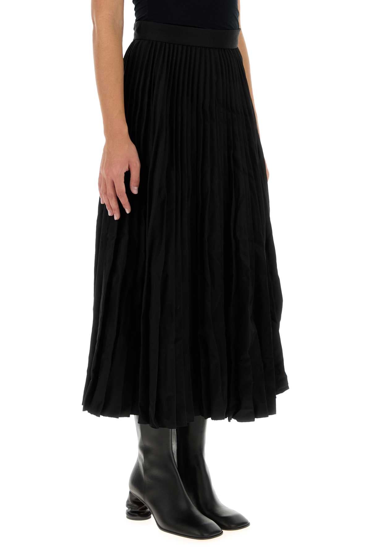 Balenciaga ladies Black Wool Skirt full longer length