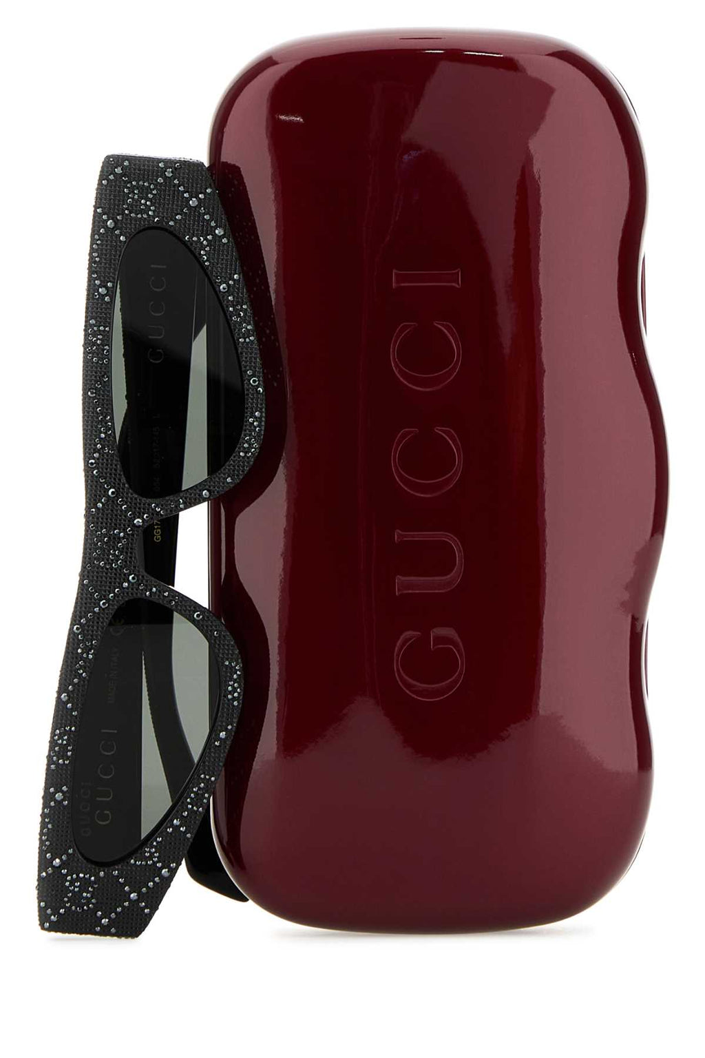 Gucci ladies Embellished Acetate Sunglasses black GG logo
