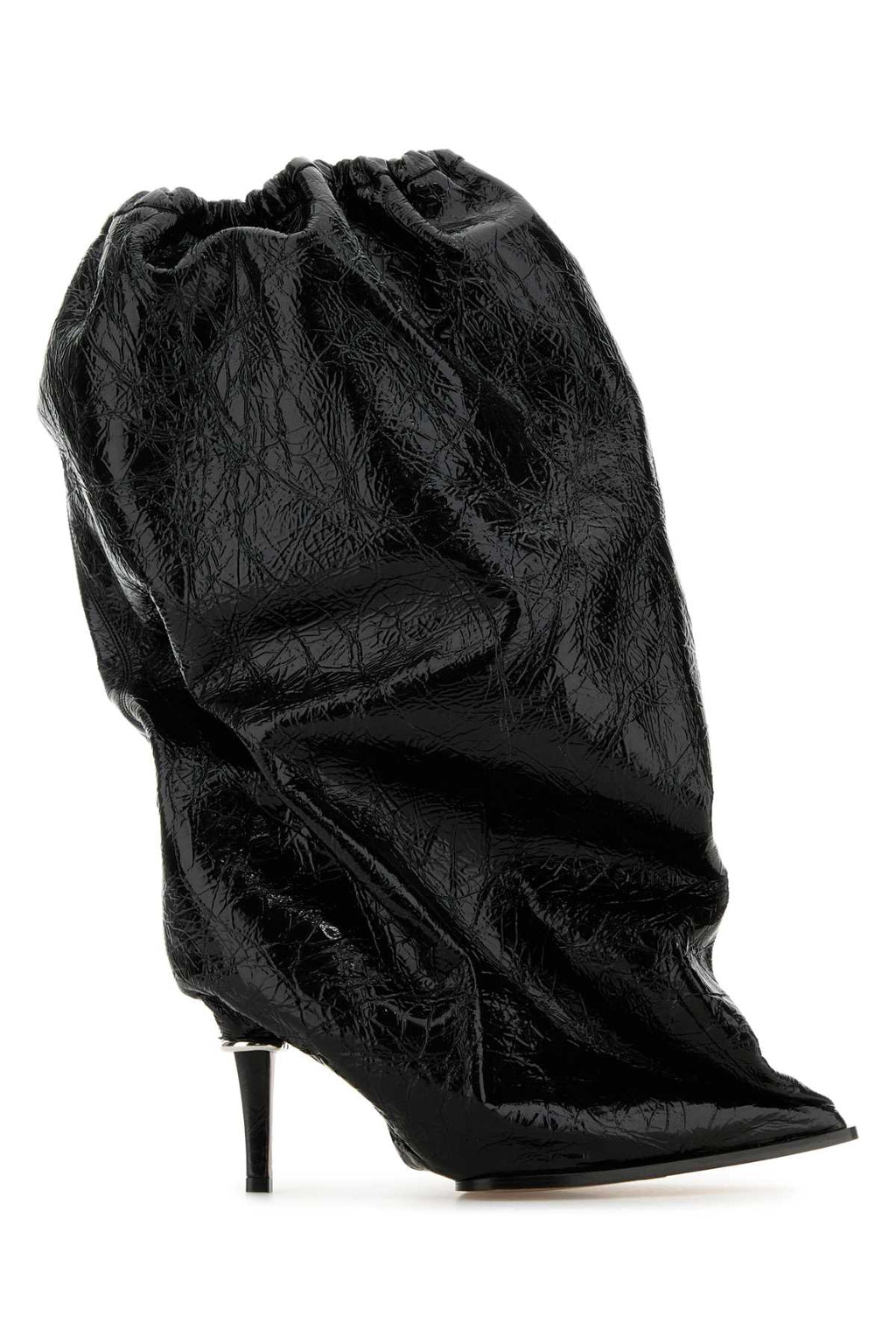 Alexander Mcqueen ladies Black Leather Ankle Boots heels