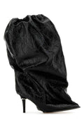 Alexander Mcqueen ladies Black Leather Ankle Boots heels