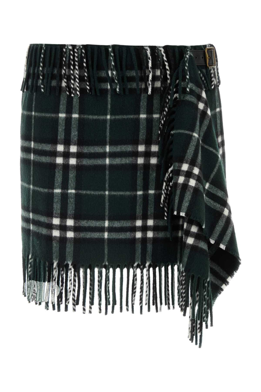 Burberry ladies plaid Embroidered Wool Blend Mini Skirt