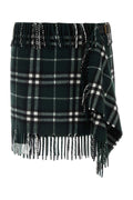 Burberry ladies plaid Embroidered Wool Blend Mini Skirt