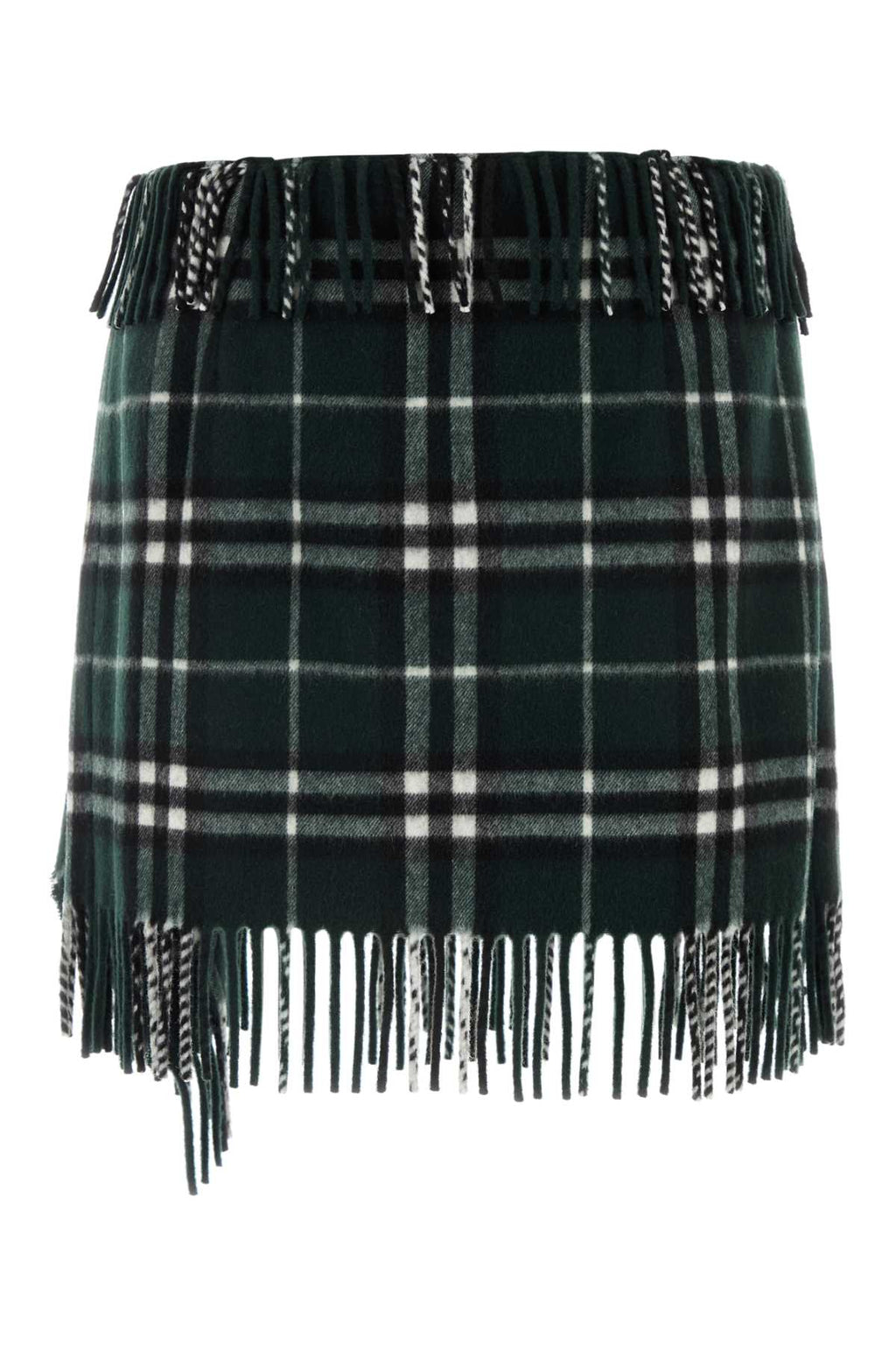 Burberry ladies plaid Embroidered Wool Blend Mini Skirt