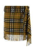 Burberry ladies Embroidered Wool Blend Mini Skirt cashmere wool fringed