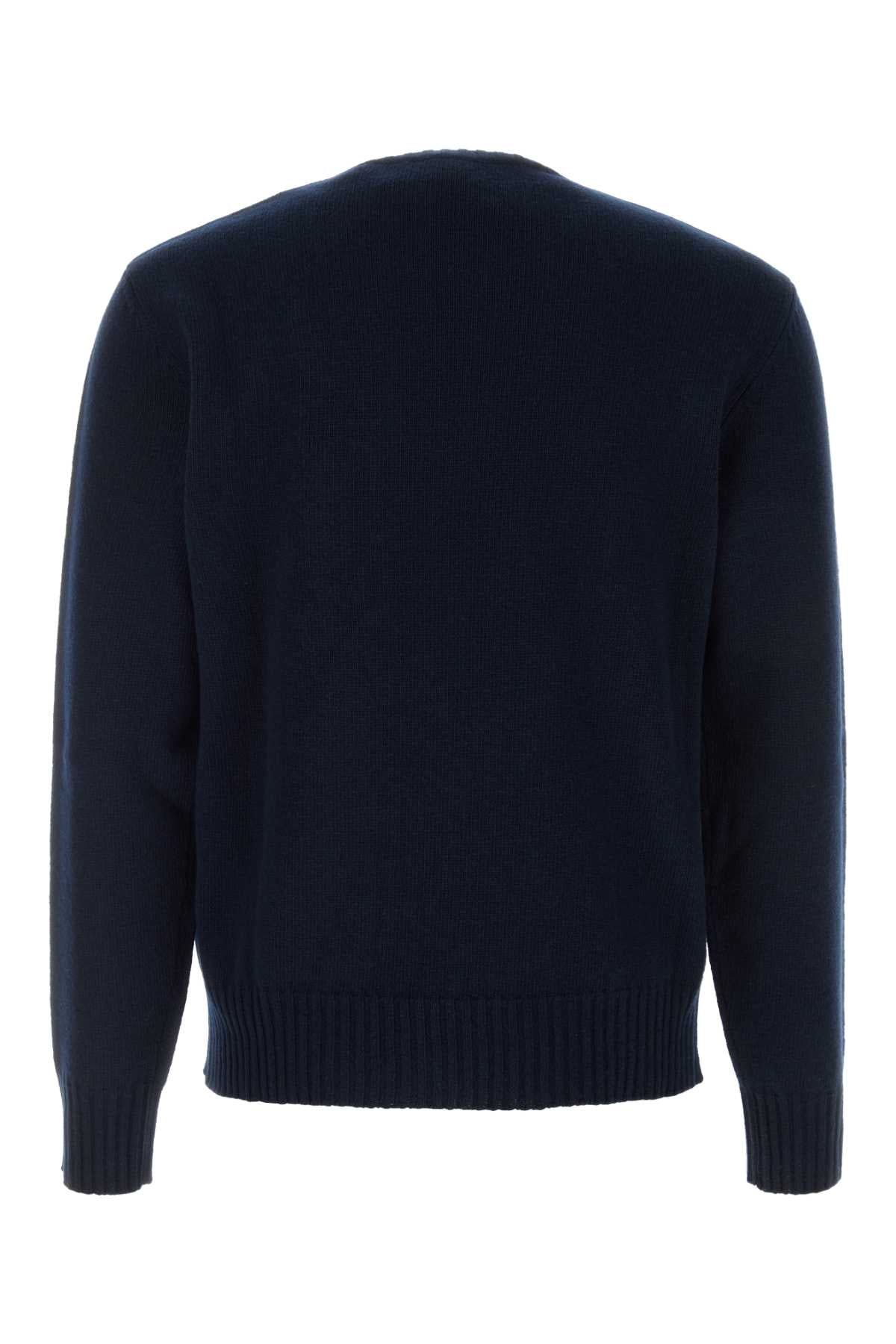 Valentino Garavani Men's Navy Blue Wool Sweater