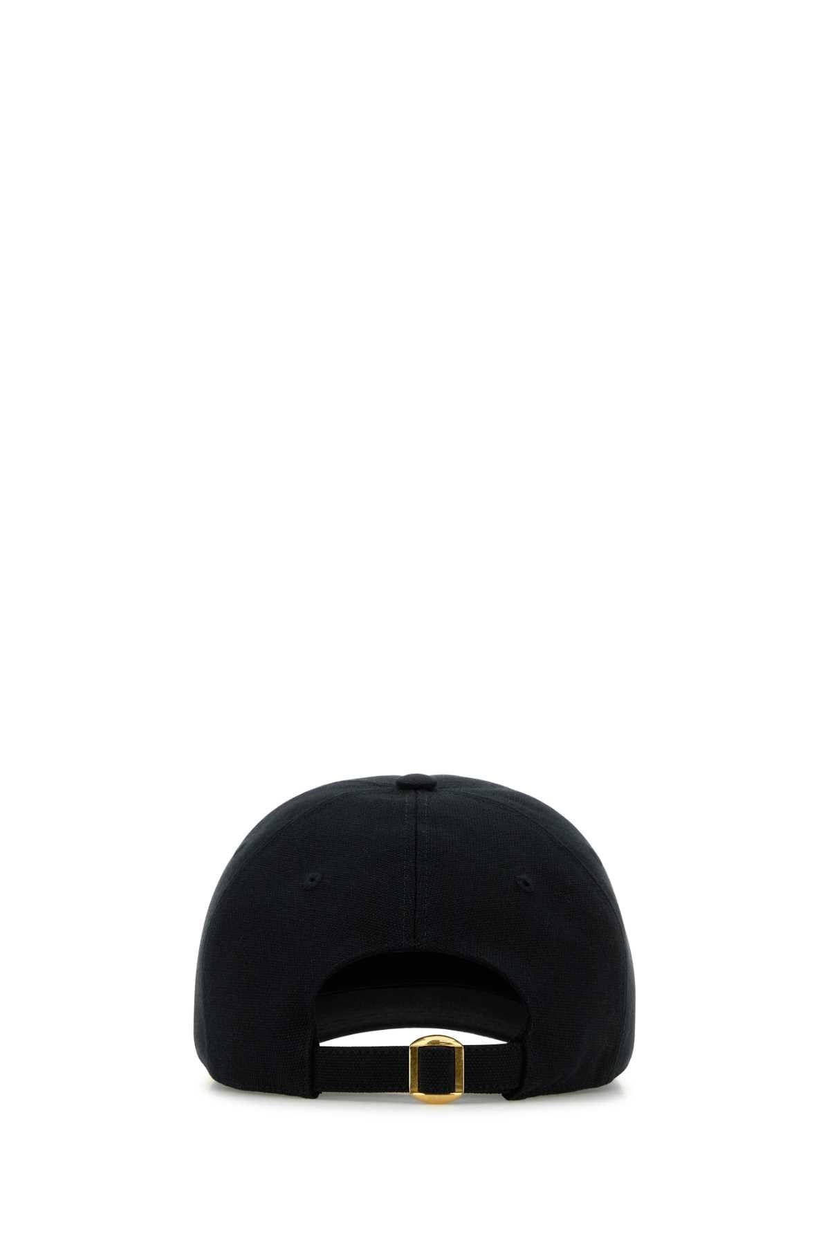 Valentino Garavani Men's Black Cotton Baseball Cap Hat