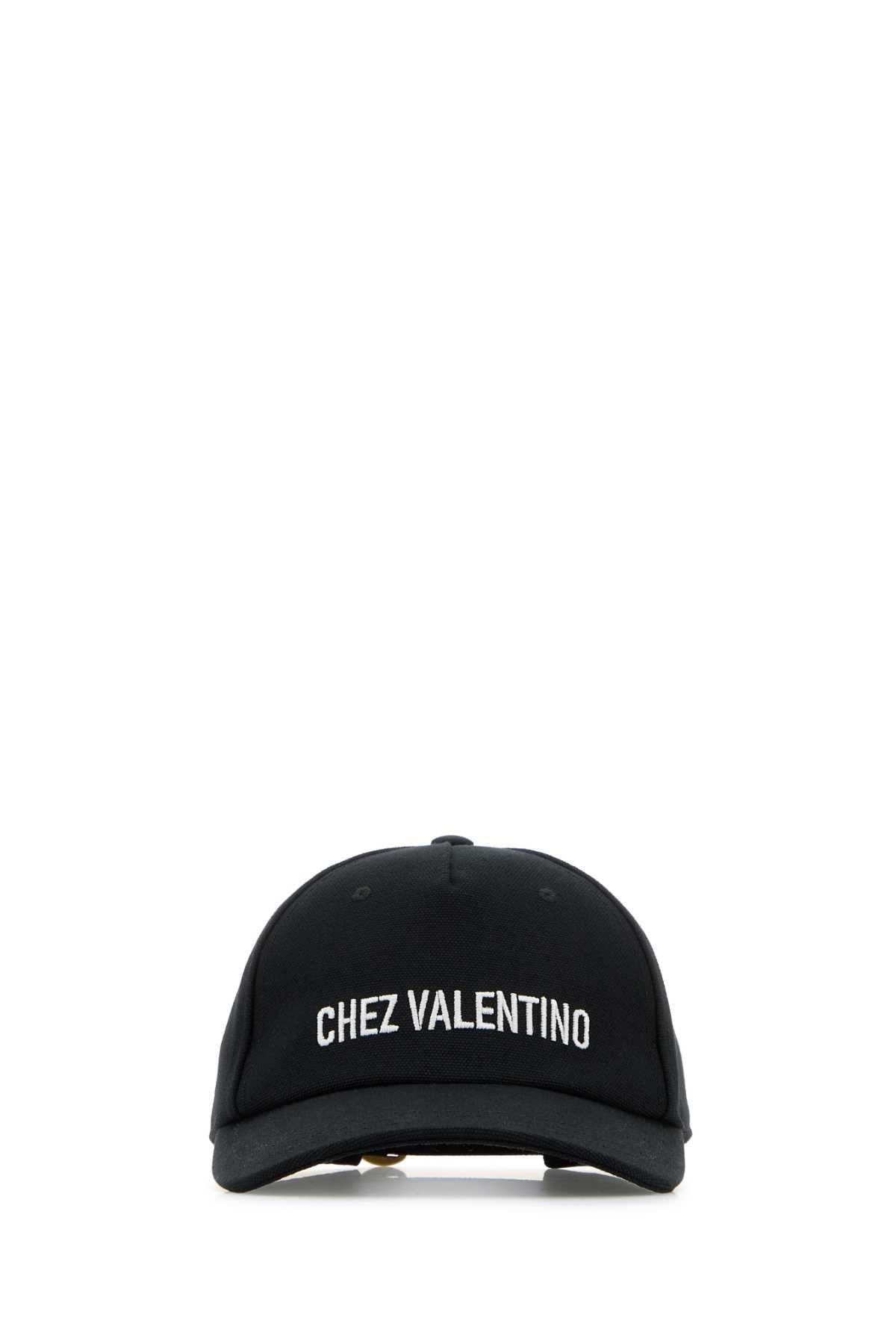 Valentino Garavani Men's Midnight Blue Cotton Baseball Cap hat dark navy