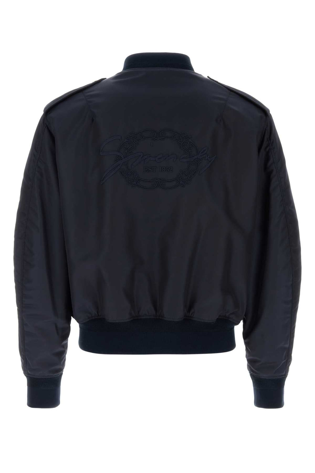 Givenchy Men's Navy Blue Nylon Bomber Jacket zip front coat