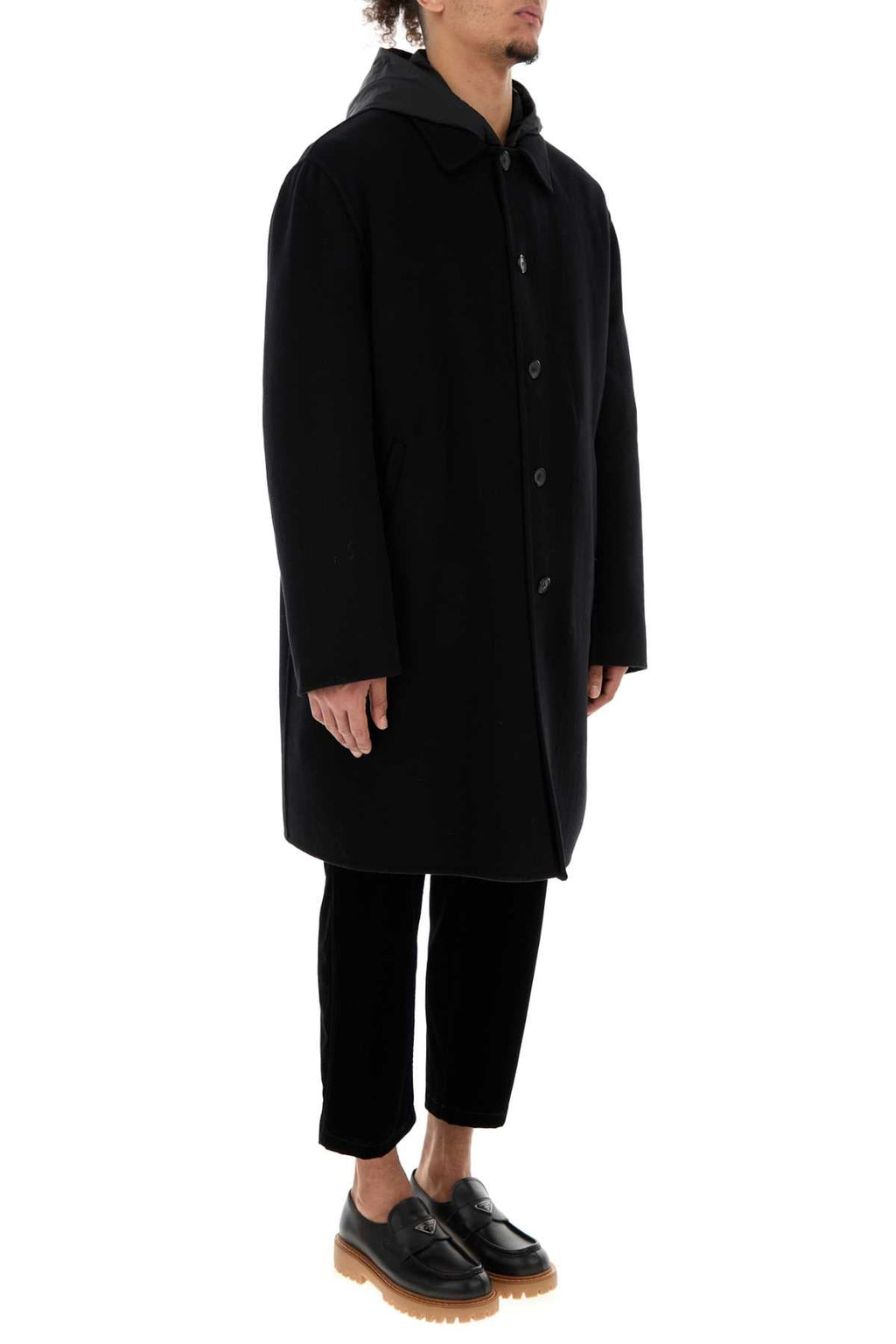 Prada Men’s Black Cashmere Coat overcoat