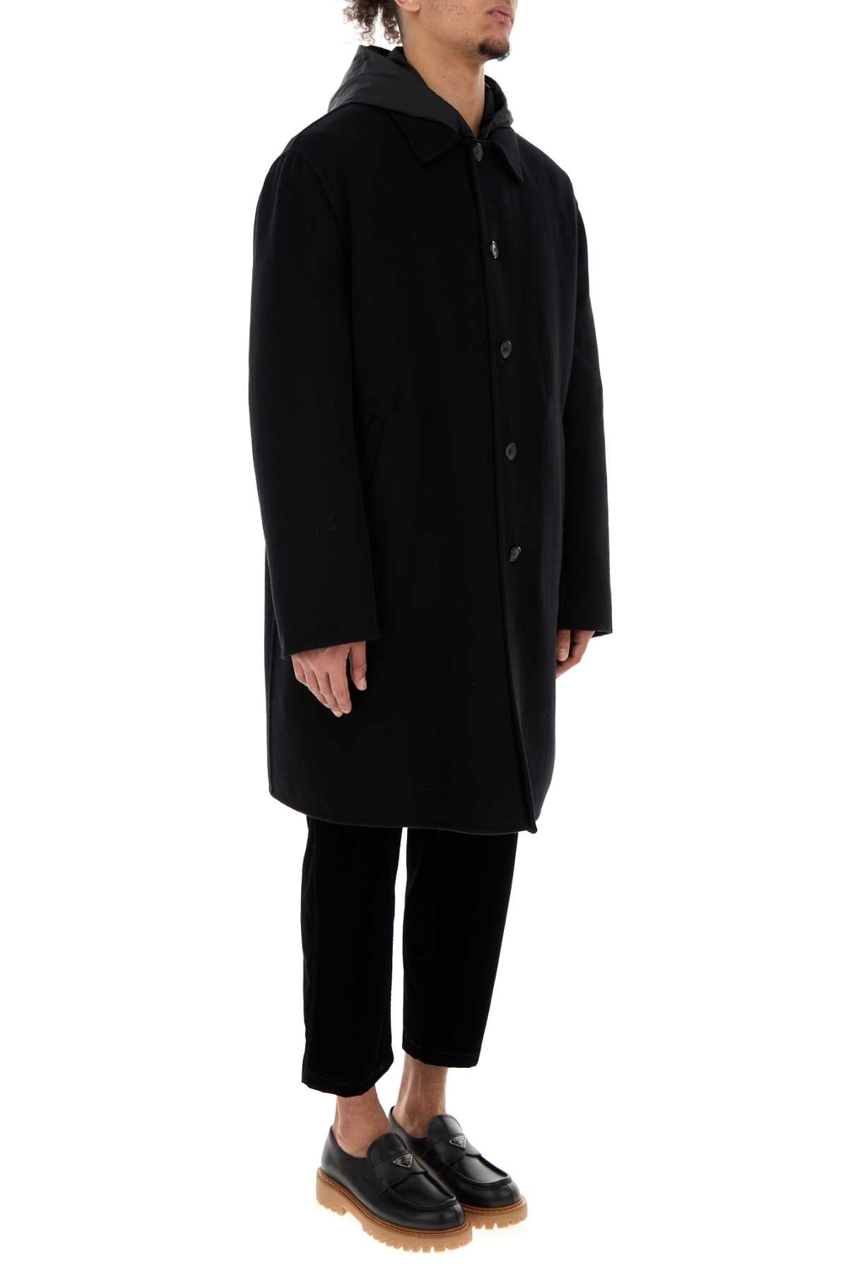 Prada Men’s Black Cashmere Coat overcoat