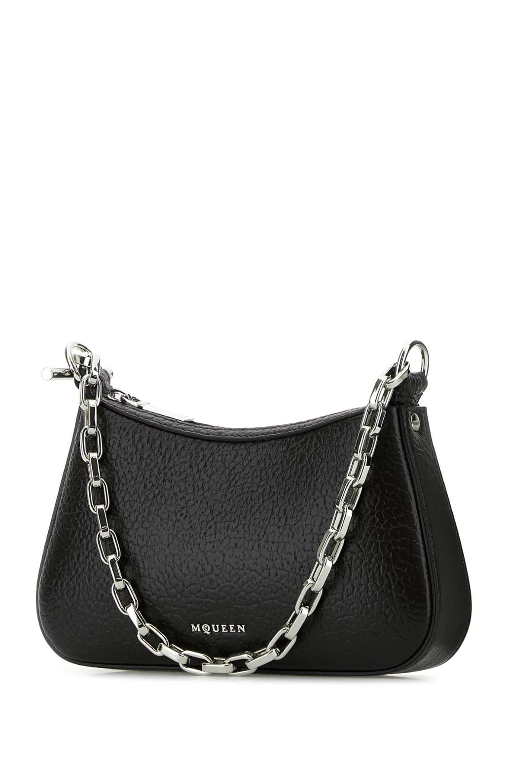 Alexander Mcqueen ladies Black Leather Mini T-Bar Handbag purse lambskin