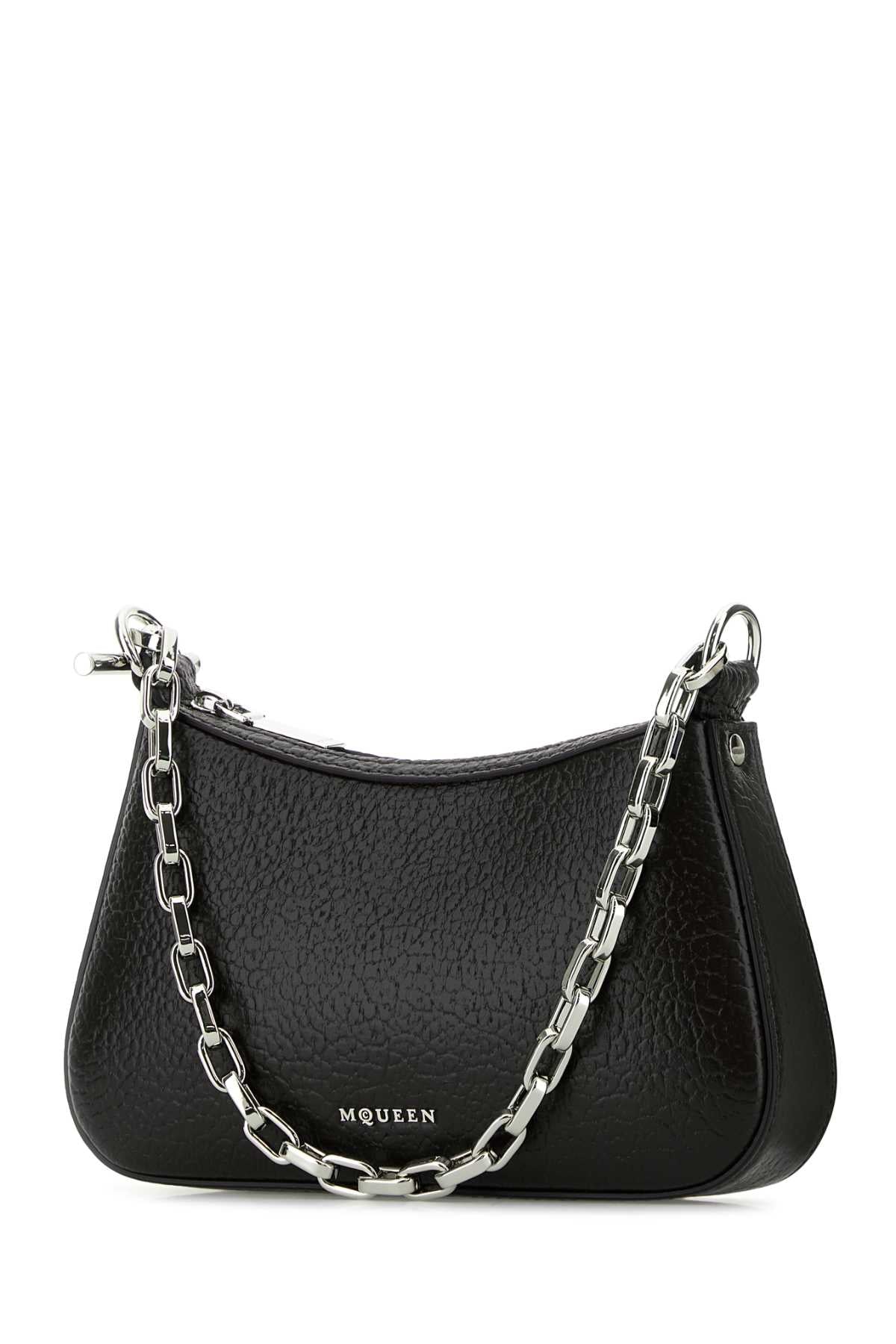 Alexander Mcqueen ladies Black Leather Mini T-Bar Handbag purse lambskin