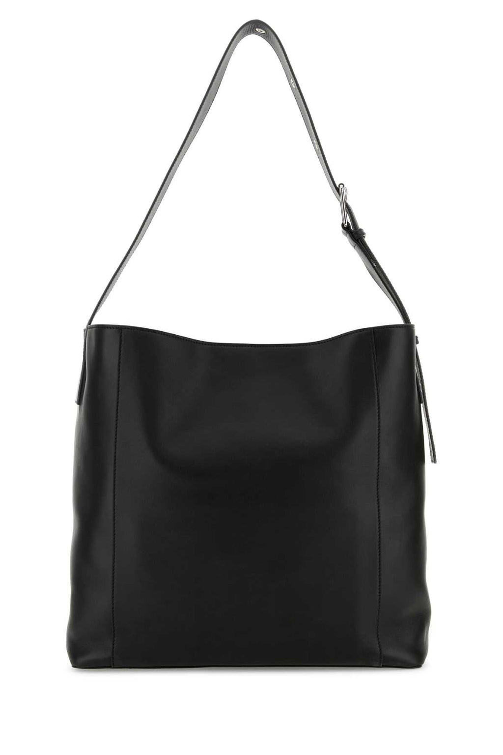 Alexander Mcqueen Men's Black Leather Pendant Shopping Bag unisex handbag
