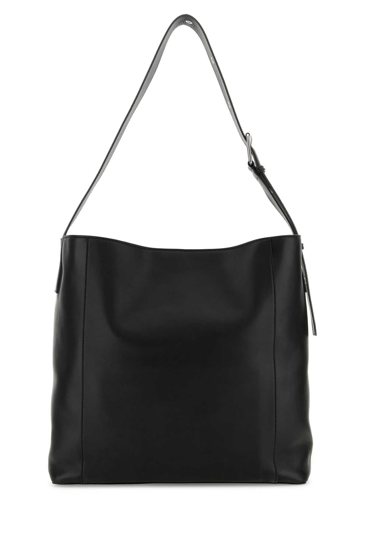 Alexander Mcqueen Men's Black Leather Pendant Shopping Bag unisex handbag