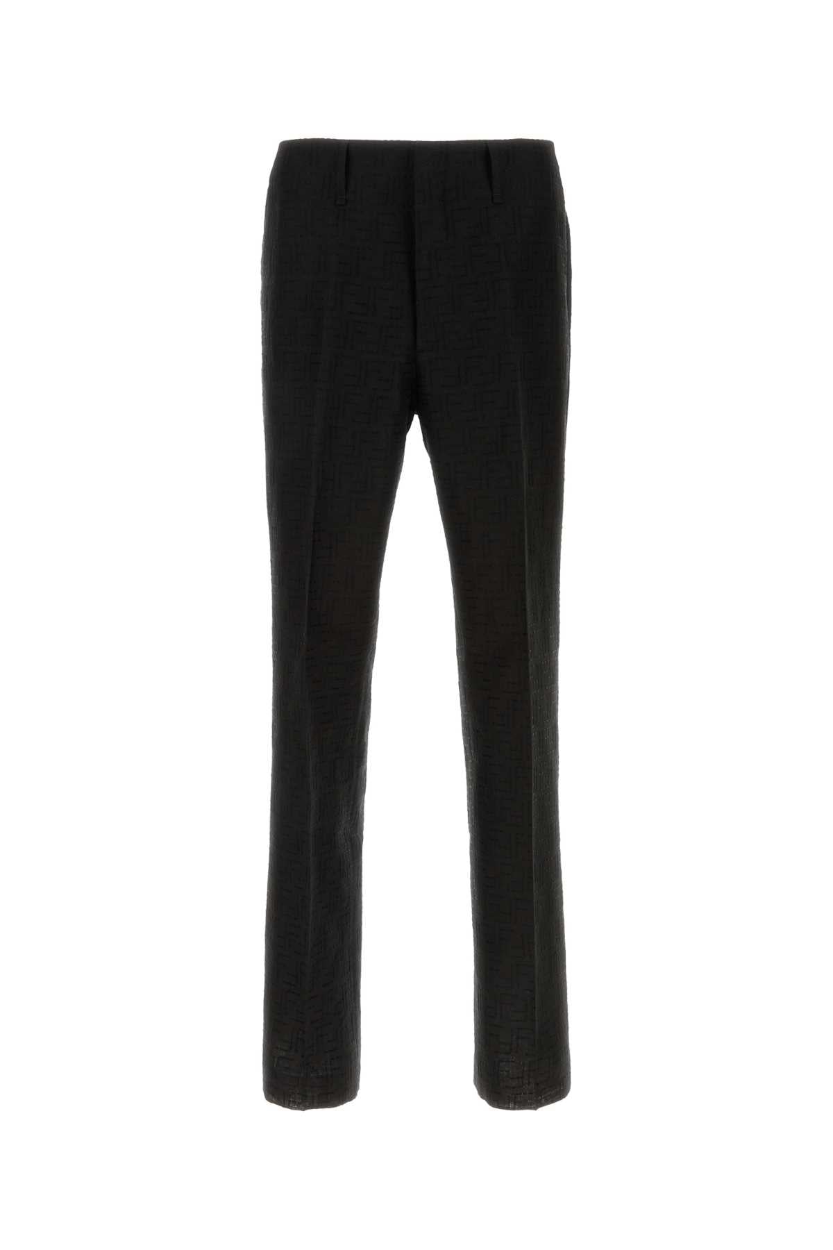 Fendi Men's Black Linen Blend Pants Slacks Trousers