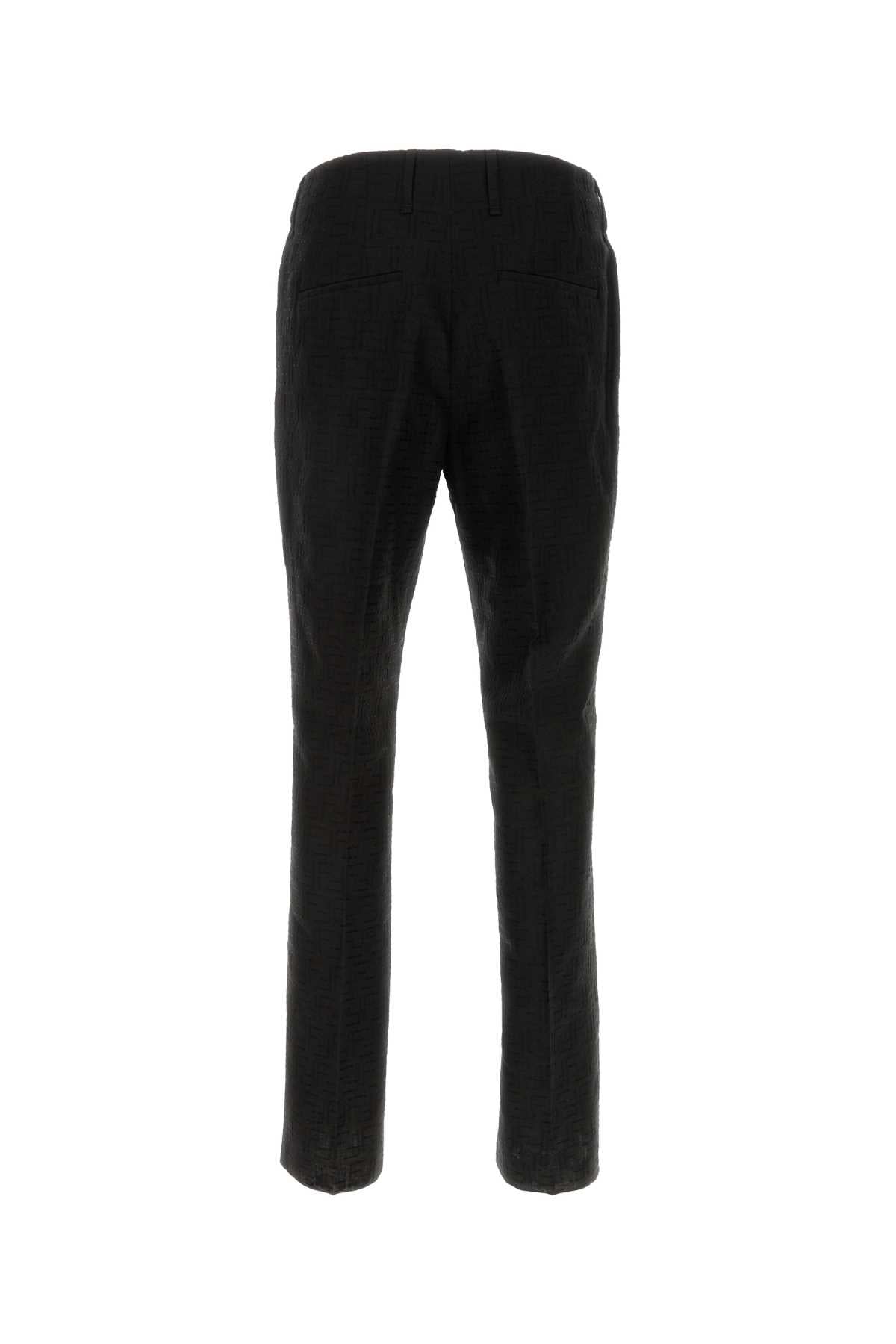 Fendi Men's Black Linen Blend Pants Slacks Trousers