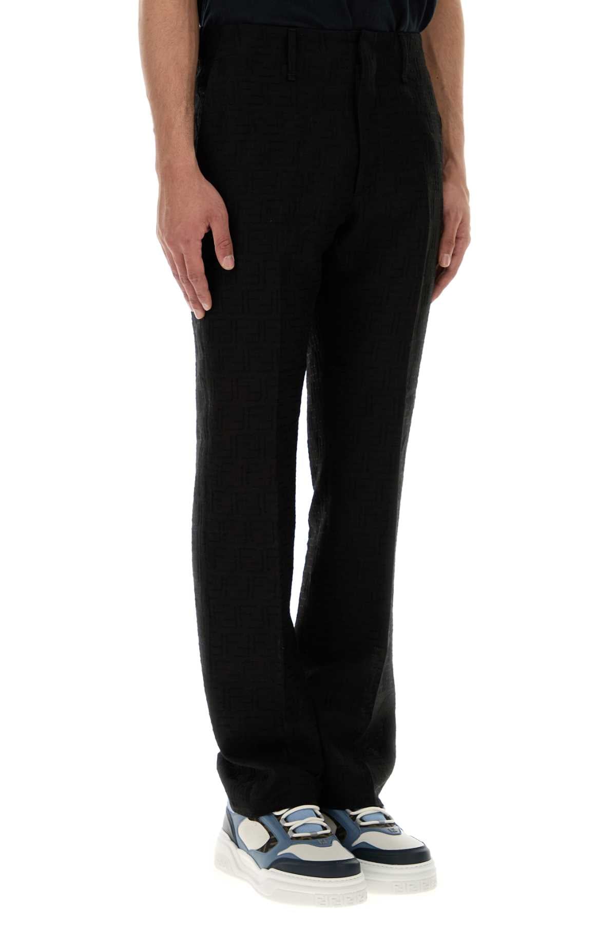 Fendi Men's Black Linen Blend Pants Slacks Trousers