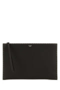 Fendi Men's Dark Brown Leather Clutch unisex bag travel