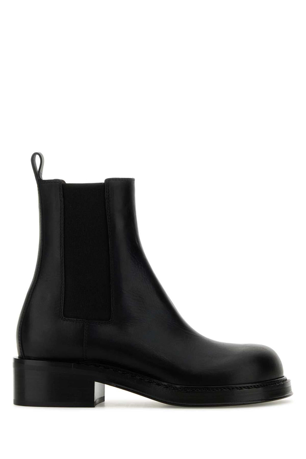 Bottega Veneta ladies Black Leather Cliff Ankle Boots