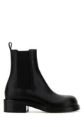 Bottega Veneta ladies Black Leather Cliff Ankle Boots