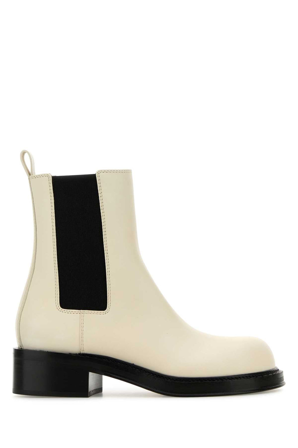 Bottega Veneta ladies Ivory cream Leather Cliff Ankle Boots