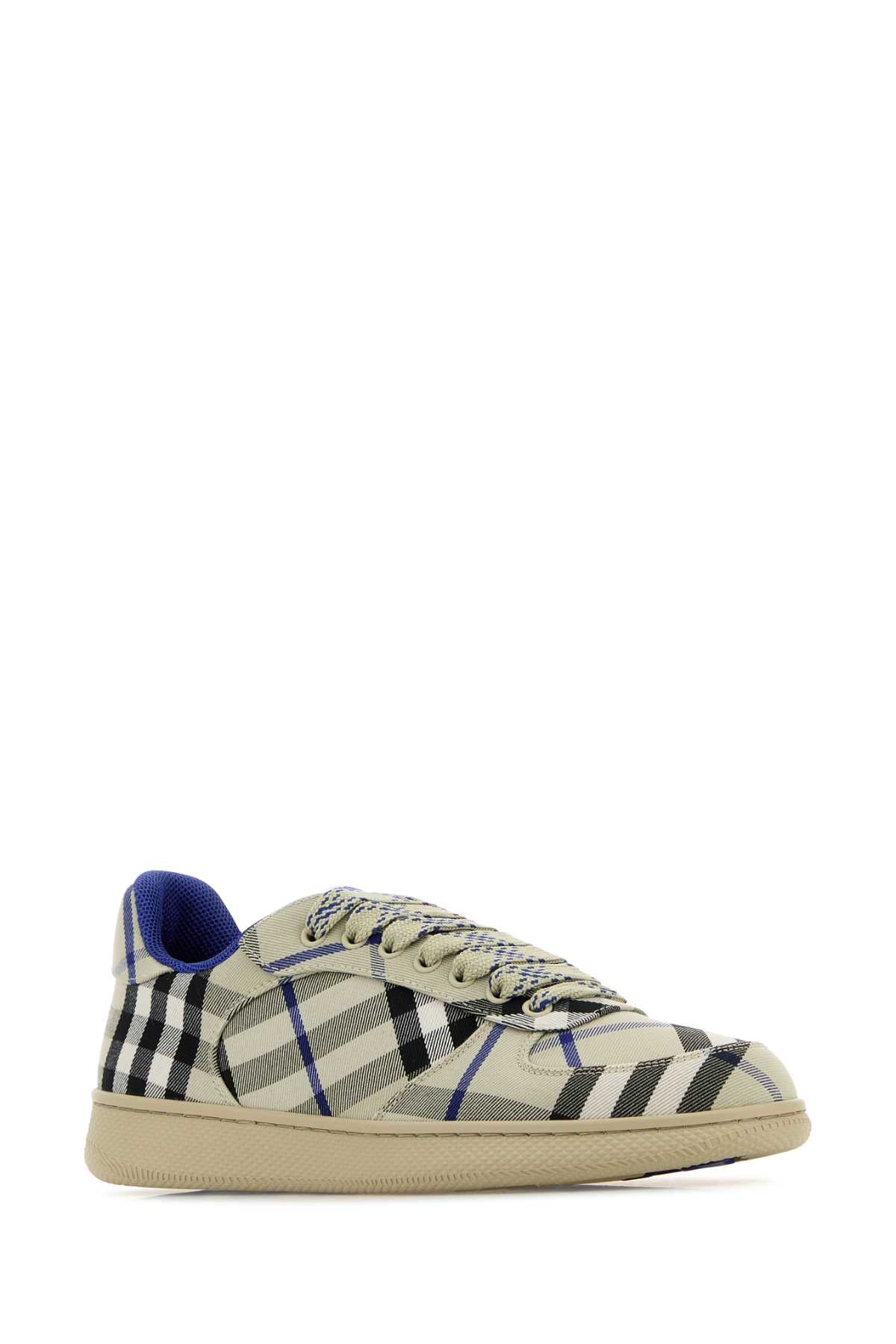 Burberry ladies Embroidered Canvas Terrace Sneakers shoes plaid