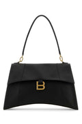 Balenciaga ladies Black Leather Hourglass Shoulder Bag Purse Handbag