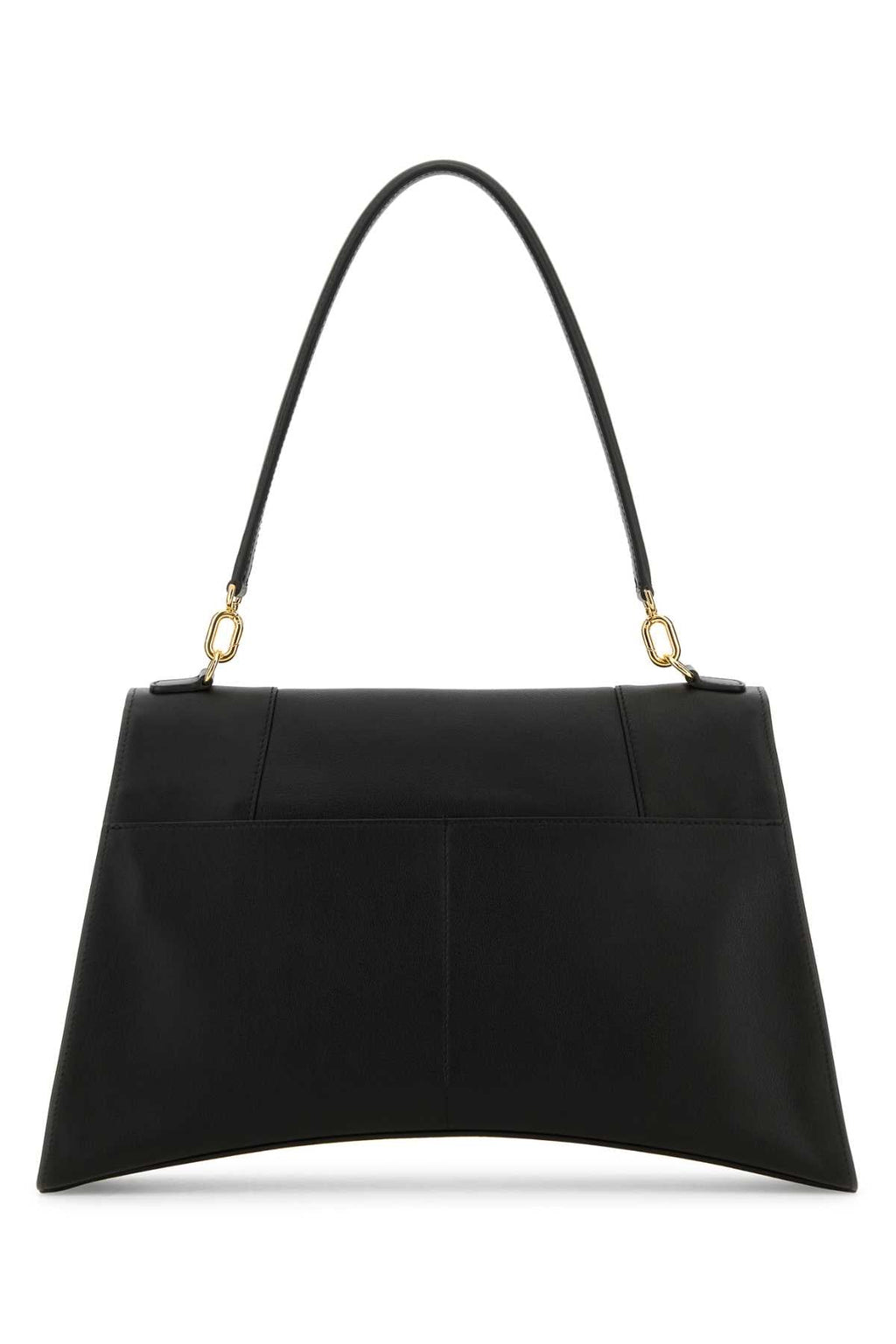 Balenciaga ladies Black Leather Hourglass Shoulder Bag Purse Handbag