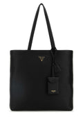 Prada ladies Black Leather Shopping Bag tote purse handbag
