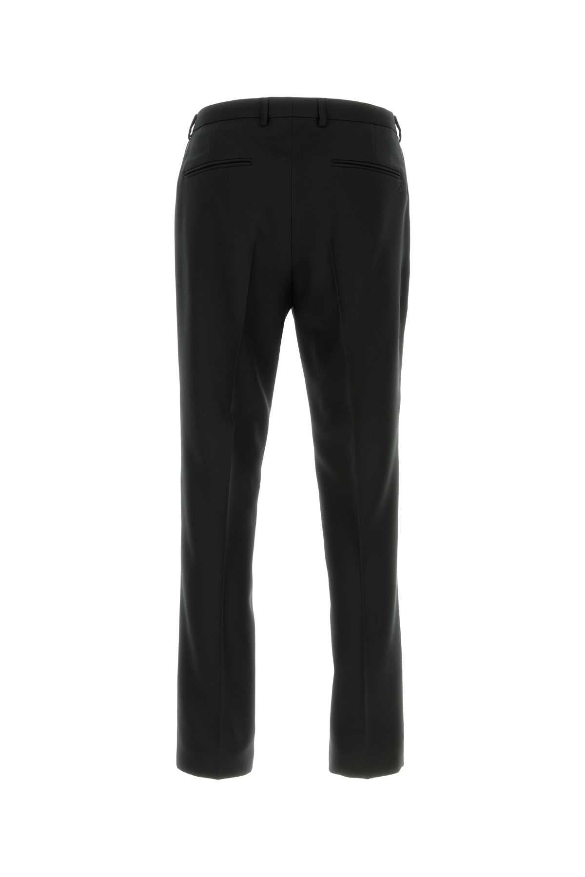 Gucci Men's Black Twill Pants trousers slacks flat front