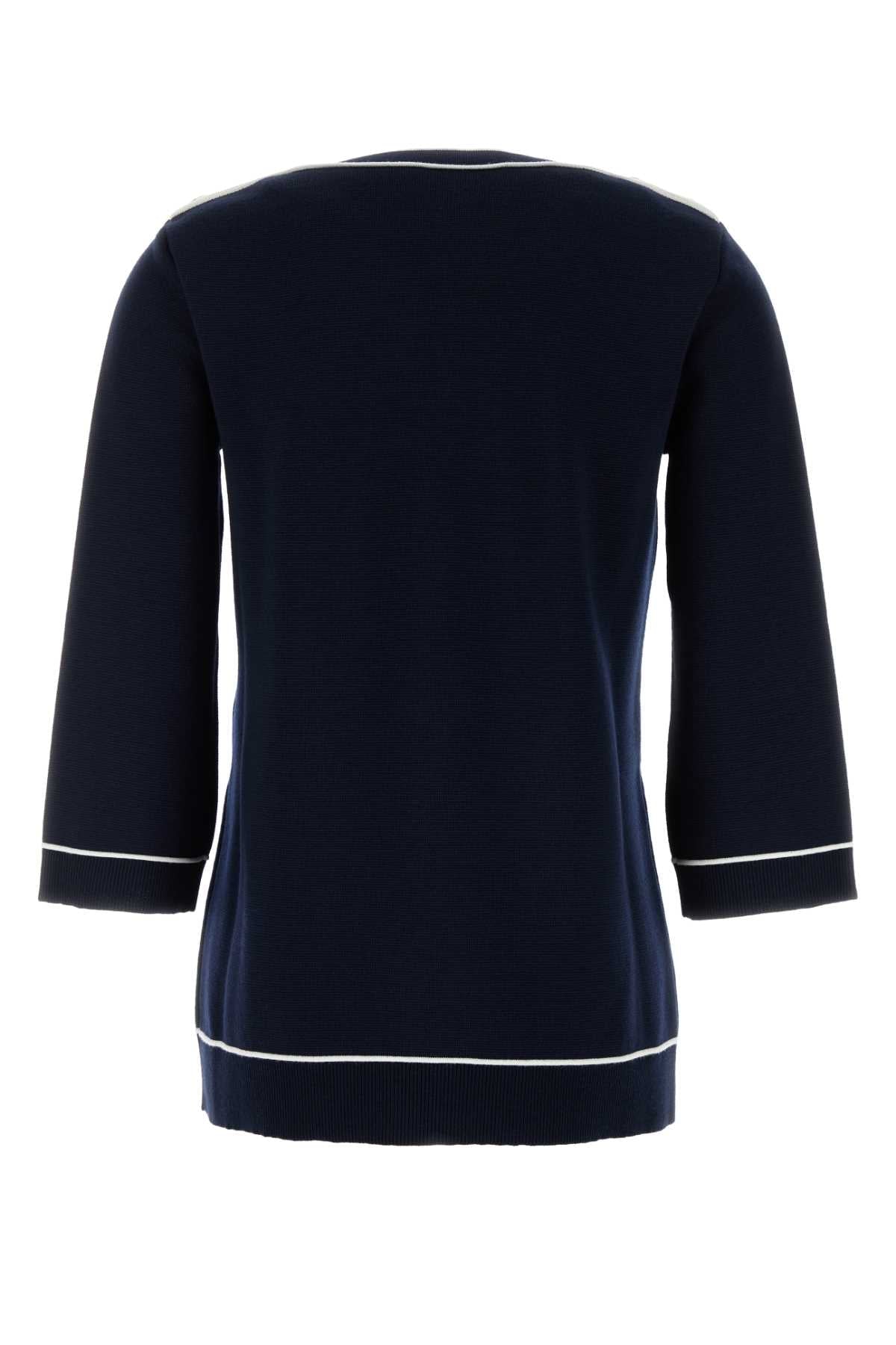 Gucci ladies Navy Blue Wool Oversize Sweater tunic