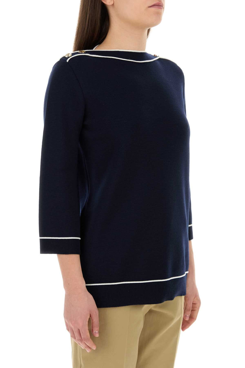 Gucci ladies Navy Blue Wool Oversize Sweater tunic