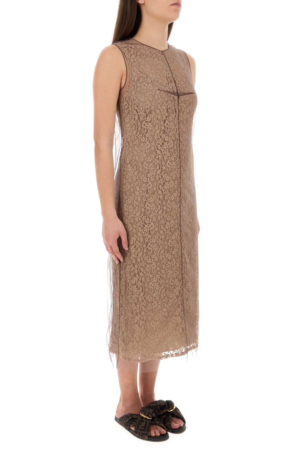 Fendi ladies Biscuit Lace Dress church dressy sleeveless