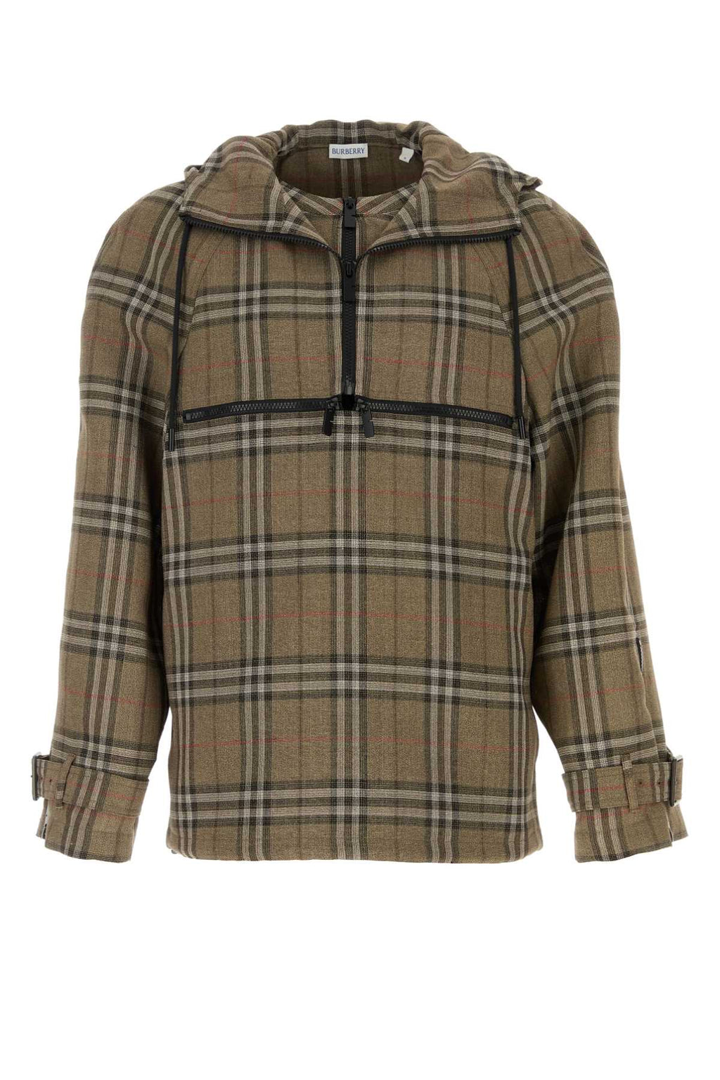 Burberry Men's Embroidered Viscose silk Blend Sweatshirt hoodie quarter zip