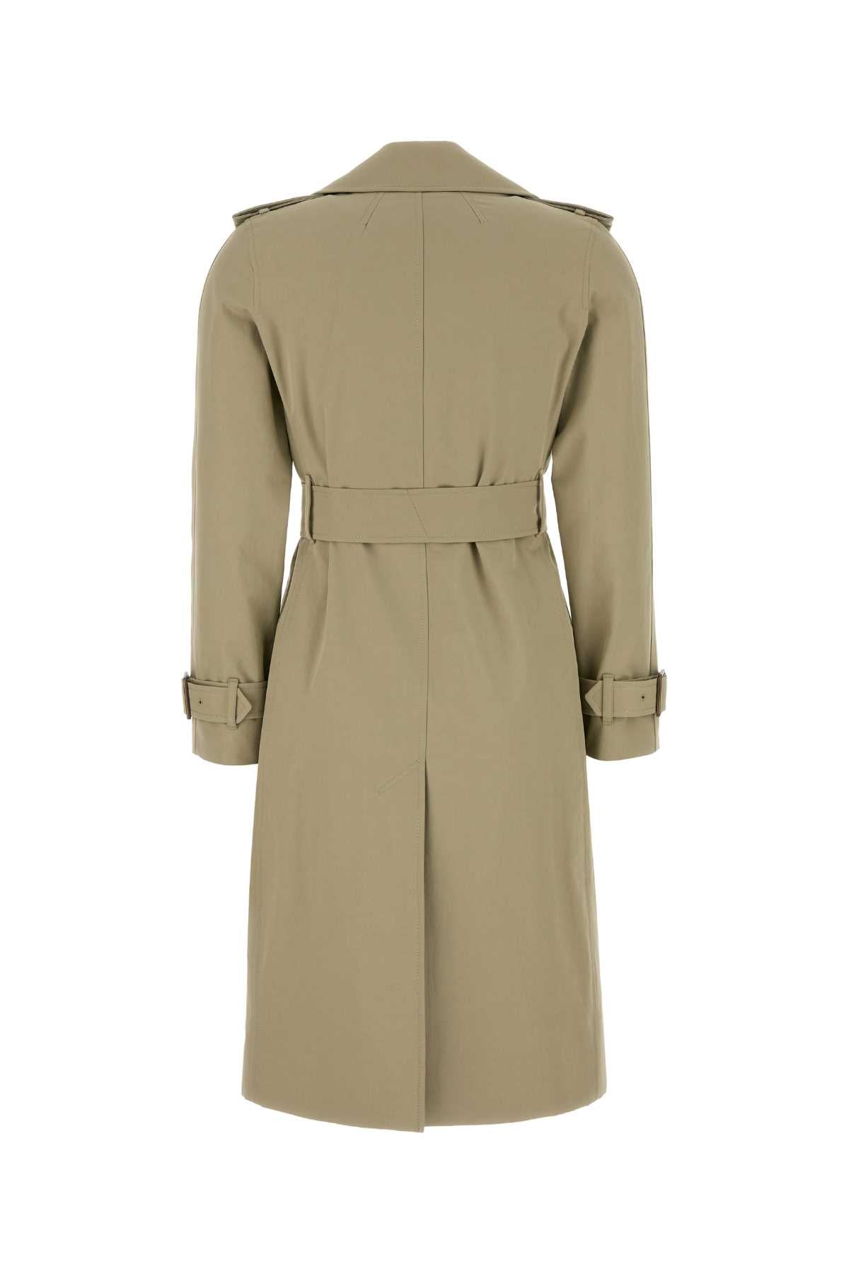 Burberry ladies Sage Gabardine Trench Coat cotton long