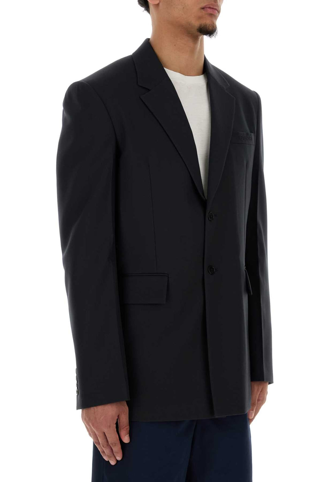 Gucci Men's Graphite Grey Twill Blazer Sport Coat Jacket