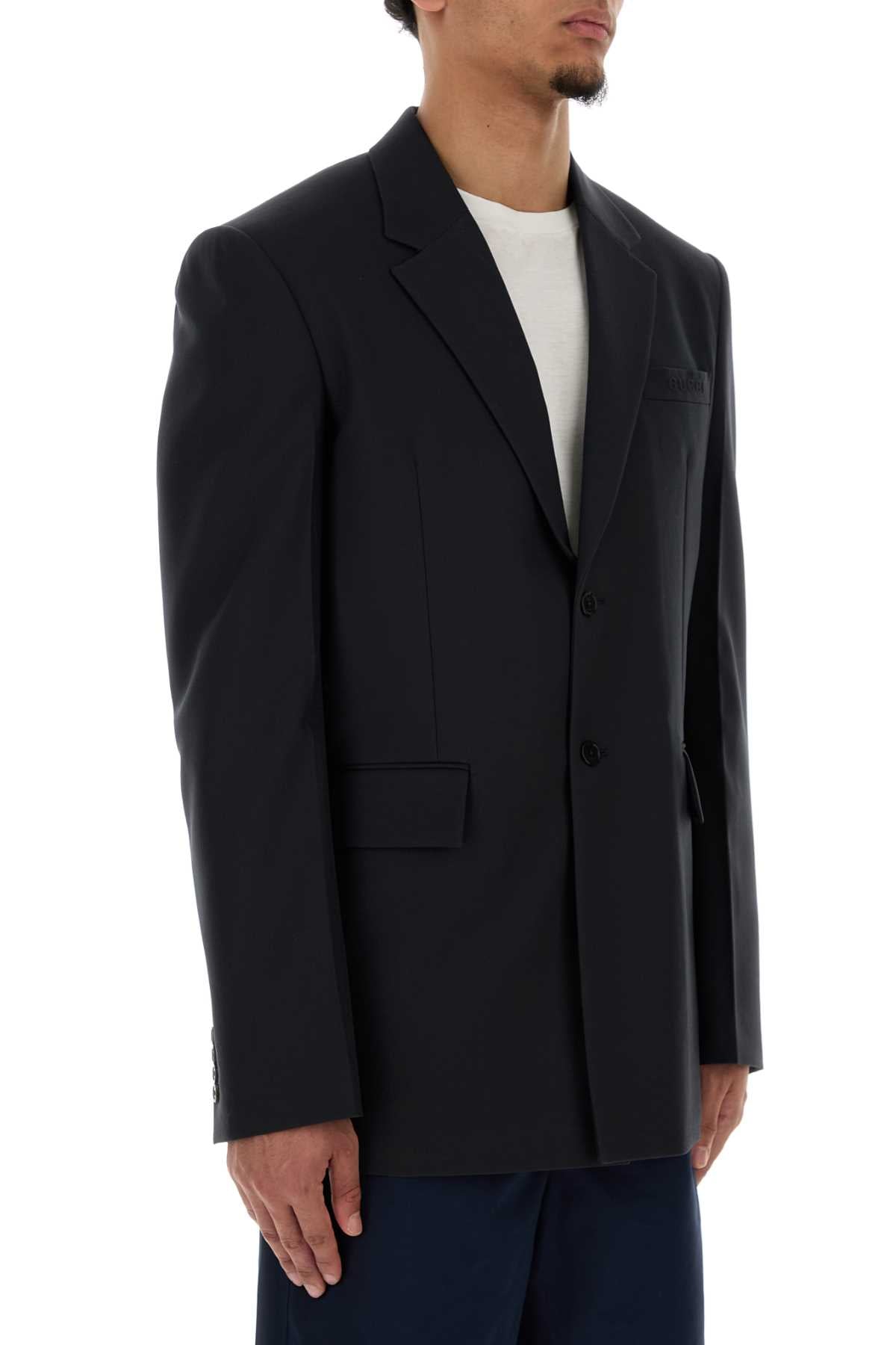 Gucci Men's Graphite Grey Twill Blazer Sport Coat Jacket