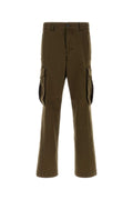 Dsquared Men's Olive Stretch Cotton Loose Cargo Pants Slacks