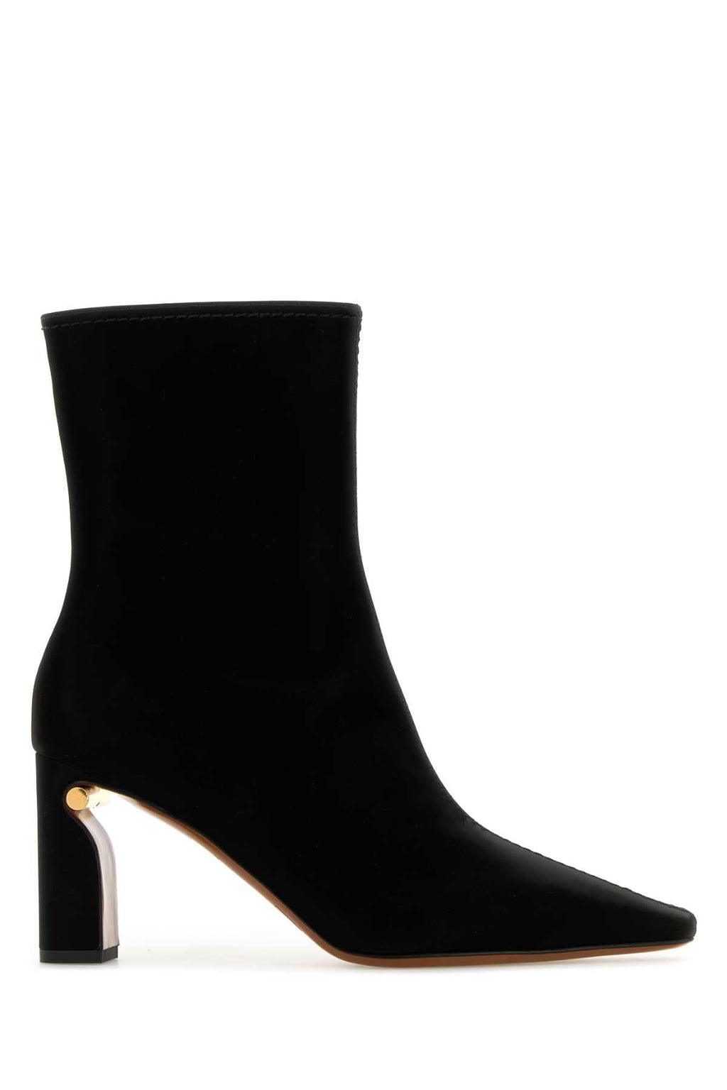 Alexander Mcqueen ladies Black Fabric Ankle Boots heels shoes
