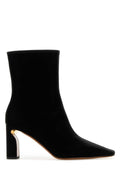 Alexander Mcqueen ladies Black Fabric Ankle Boots heels shoes