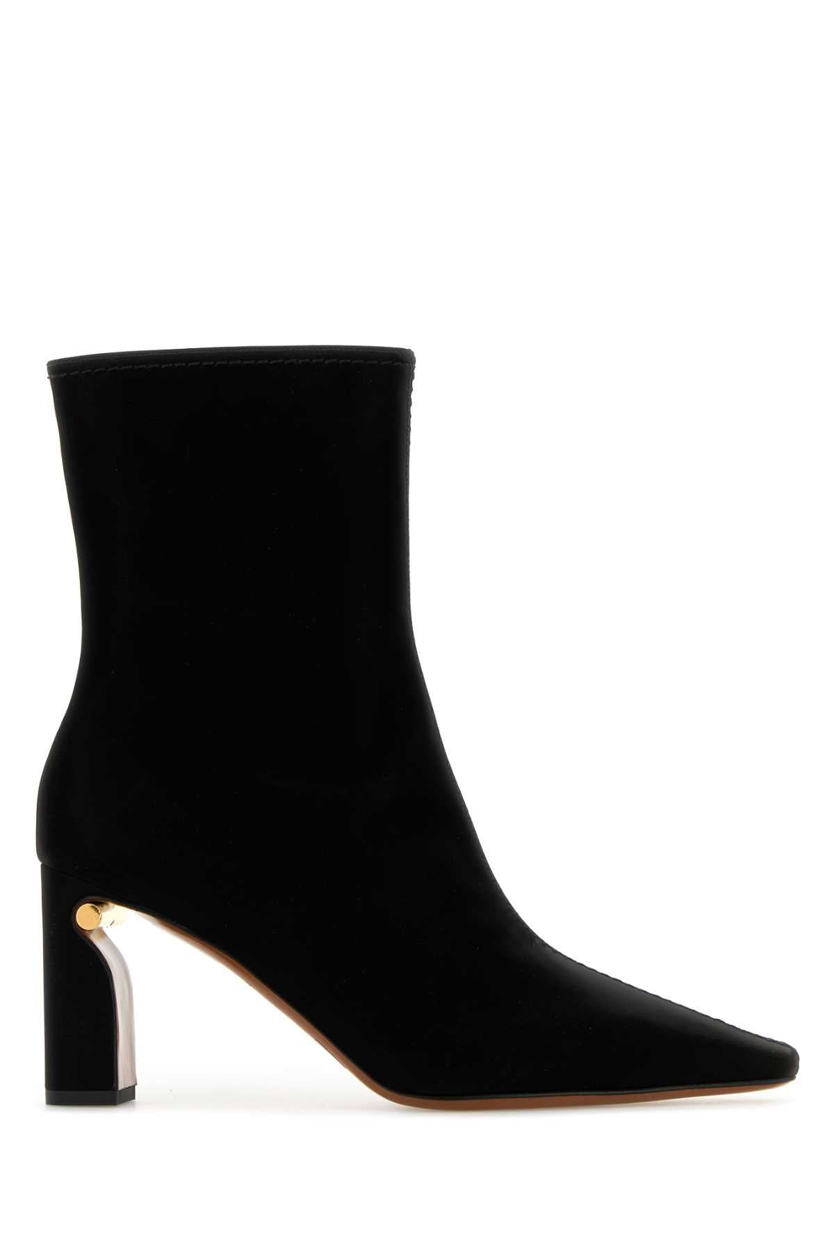 Alexander Mcqueen ladies Black Fabric Ankle Boots heels shoes