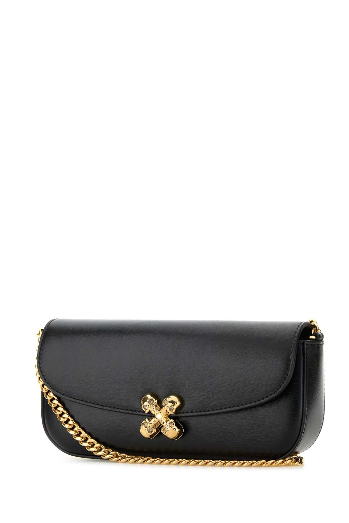 Alexander Mcqueen ladies Black Healthier Small Skull Flower Crossbody Bag