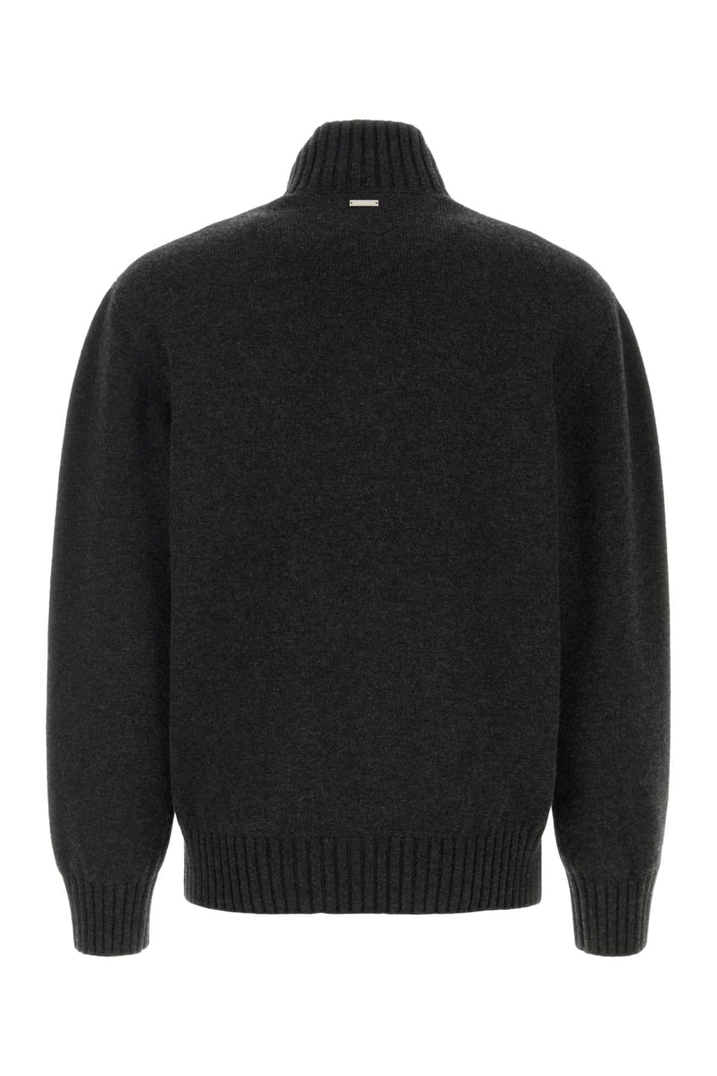 Salvatore Ferragamo Men's Slate Cashmere Blend Sweater quarter zip