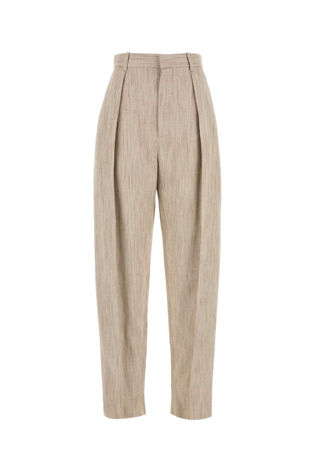 Bottega Veneta Ladies Melange Beige Viscosa Blend Pants Slacks slacks