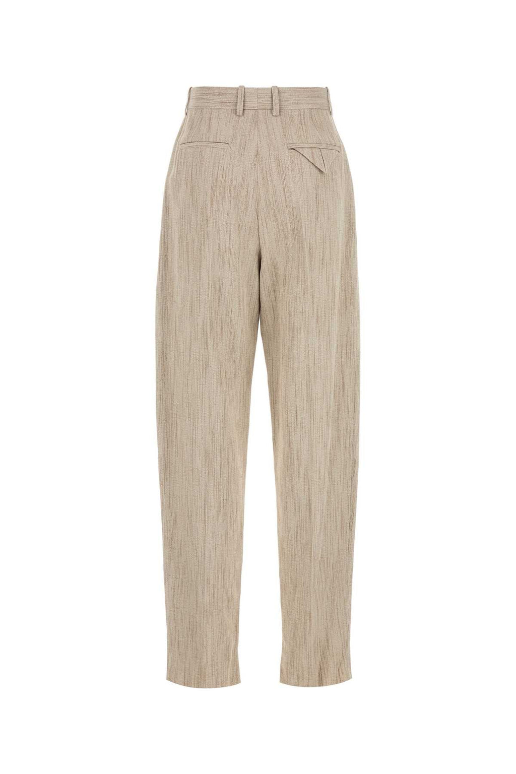 Bottega Veneta Ladies Melange Beige Viscosa Blend Pants Slacks slacks