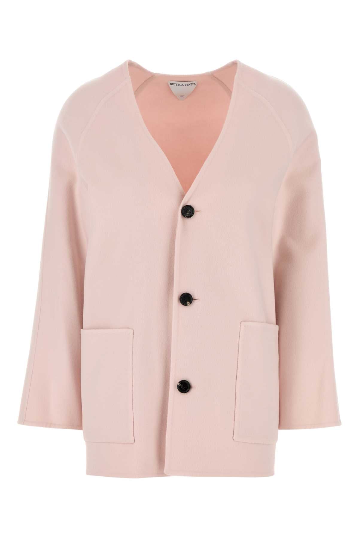 Bottega Veneta ladies Pastel Pink Wool Blend Cardigan Sweater Jacket wool cashmere