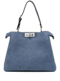 Fendi ladies Peekaboo Soft Medium Bag purse handbag blue
